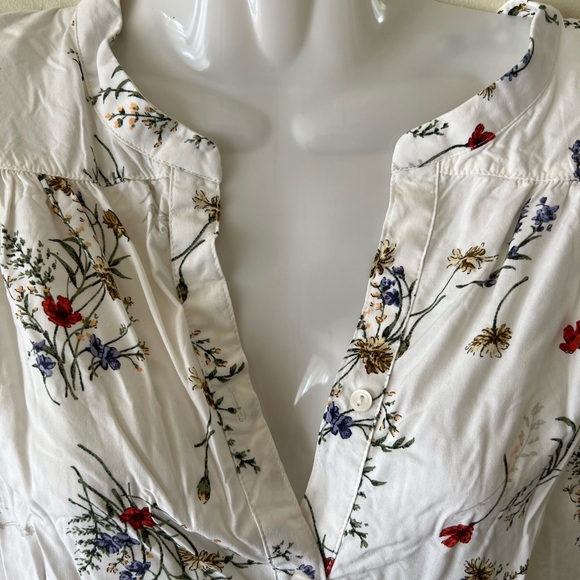 Global Works button down blouse floral womens L - Picture 3 of 5